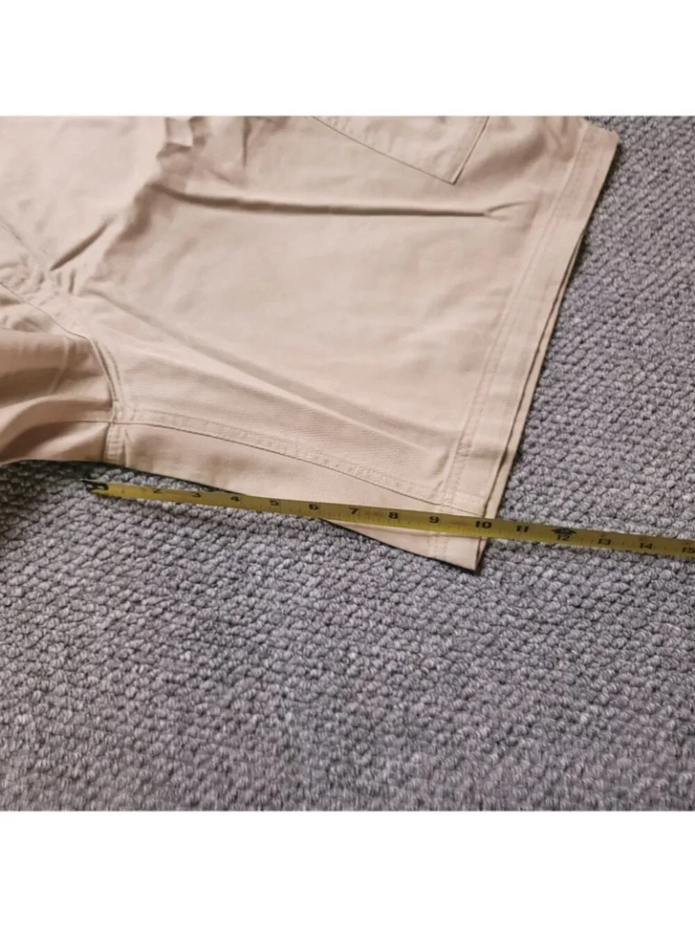 KingSize Cargo Shorts Mens 46 Big Tall Khaki Elastic LL Chino y2K Beige